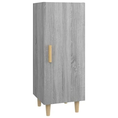 Image of vidaXL Sideboard in Elegant Grey Sonoma with Ample Storage Space, Ideal Decorative Lean to, Crafted from Moisture Resistant Engineered Wood for Living Room, Bedroom