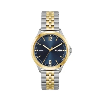 Image of HUGO Analogue Quartz Watch for Men with Two Tone Stainless Steel Bracelet 1530219