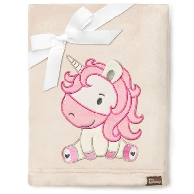 Image of Be Mammy Warm Children Baby Cosy Blanket Gift BE20 168 (Beige Unicorn)