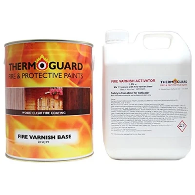 Image of Thermoguard Fire Retardant Varnish Basecoat 20m² Pack for Internal &amp; External Use on Wood Timber