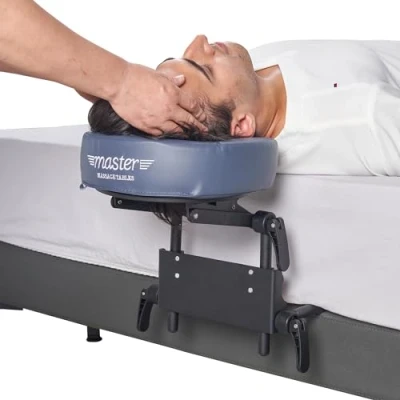 Image of Master Massage Equipment Home Use Sleeping Mattress Top Kit Adjustable Headrest Face Pillow Cradle &amp; Cushion Support Bracket, Head Rest (Blue), CN 10105M1 A