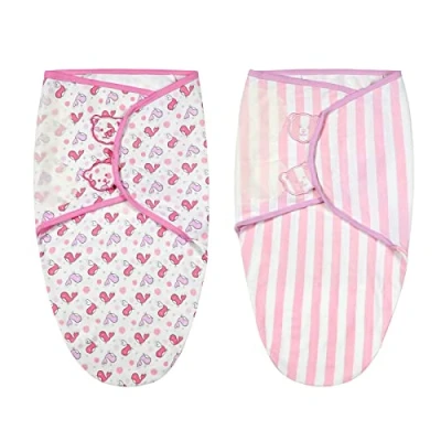 Image of Vicloon Baby Swaddle Wrap, 2Pcs Blankets, Newborn Blanket Organic Cotton Wrap for 4 6 Months 14 18lbs