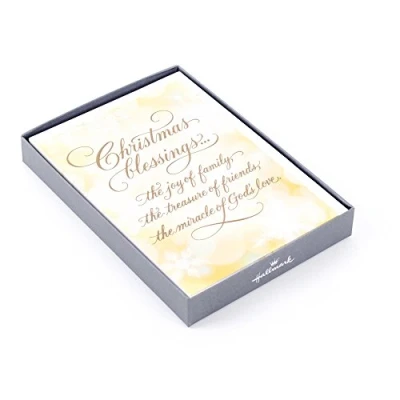 Image of Hallmark Religious Boxed Christmas Cards, Blessings (16 Cards and 17 Envelopes)
