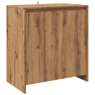 Image of vidaXL Sideboard Artisan Oak Engineered Wood Storage Unit for Living Room/Bedroom, 70x41x75 cm
