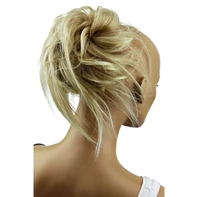 Image of CAISHA XXL Jumbo Hairpiece Scrunchy Updo Bridal Hairstyle Messy Hair Tie Blonde Mix G11F