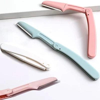 Image of JYWYBF 4 PCS Face Razors for Women, Dermaplaning Blades Face, Eyebrow Razor Shaper, Lady Shavers Facial Hair Peach Fuzz Remover