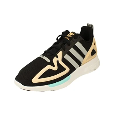 Image of adidas Originals ZX 2K Flux Womens Running Trainers Sneakers (UK 6 US 7.5 EU 39 1/3, Black Grey White FY0608)