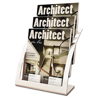 Image of Deflecto 693745 Magazine Size Contemporary Literature Holder Silver