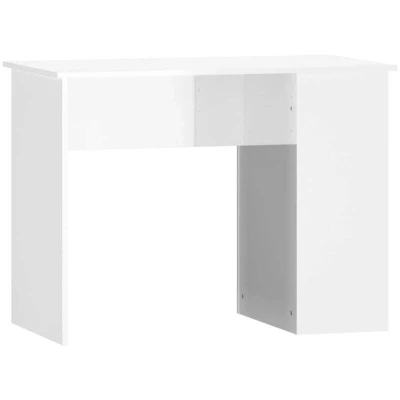 Image of vidaXL Desk High Gloss White 100x55x75 Engineered Wood
