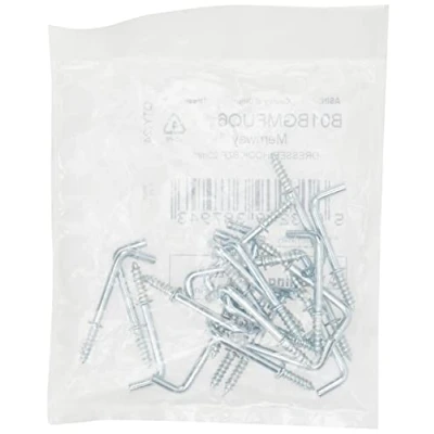 Image of Merriway BH04452 (24 Pcs) Chrome Plated Square Shouldered Dresser Hooks, 25 mm (1 inch) Pack of 24 Pieces