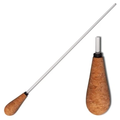 Image of MONTFORD BATON 12&quot; WHITE LACQUER CORK PEAR MFBC12P