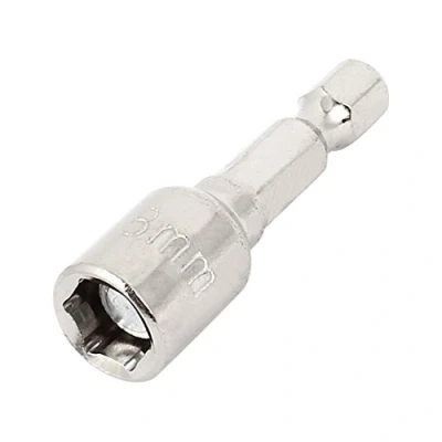 Image of Sourcingmap Gray 8mm Width Head Screwdrivers Magnetic Hex Socket Bit
