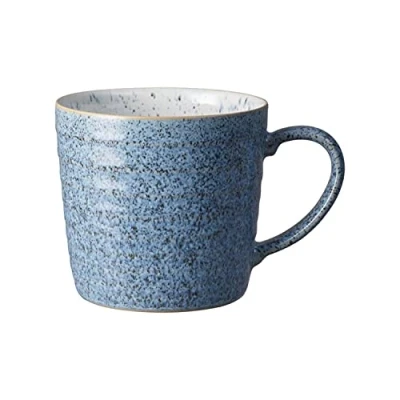 Image of Denby Studio Blue Flint/Chalk Ridged Mug