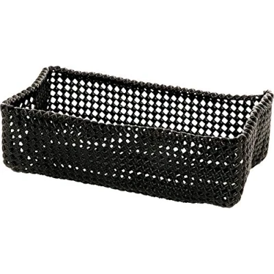 Image of möve Rectangular Basket, Black, 30 x 15 9 cm