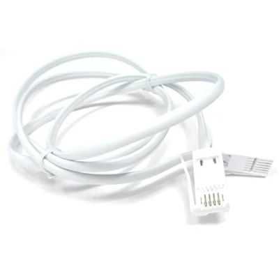 Image of DRUT 1m BT to 4 Wire 431A Male Plug Telephone Flat Cable Lead 3.3ft White