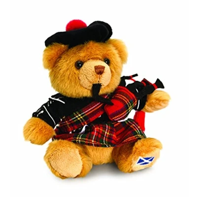 Image of Keel Toys SL4152 15cm Scottish Piper Bear, Multi Colour