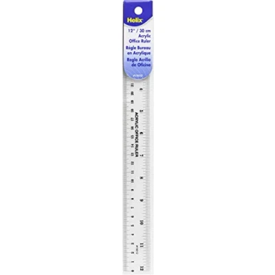 Image of Helix Professional Ruler Acrylic Metric and Imperial 300mm Ref T12010