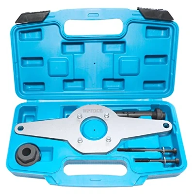 Image of DPTOOL Vibration Damper Holding Tool Crankshaft Pulley Removal Shock Absorber Compatible with Audi Skoda VW 1.8 2.0 4V TFSi EA888 Assembly 4 Cylinder Replace T10531