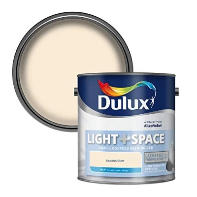Image of Dulux Light &amp; Space Matt Emulsion Paint For Walls And Ceilings Coastal Glow 2.5 Litres
