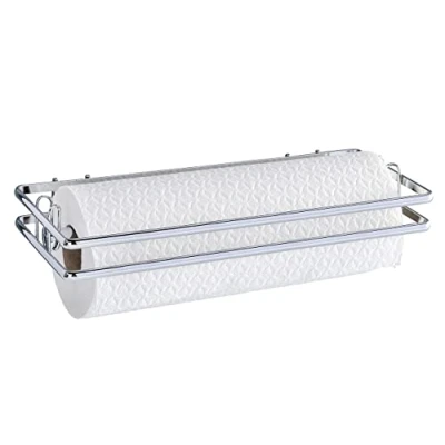 Image of Wenko &quot;Style&quot; Kitchen Roll Holder, Silver, 32 x 13 4 cm