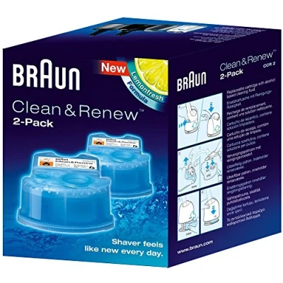 Image of Braun 3in1 ShaverCare SmartCare Center Refill Cartridges, Hygienic Cleaning, 2 Pack
