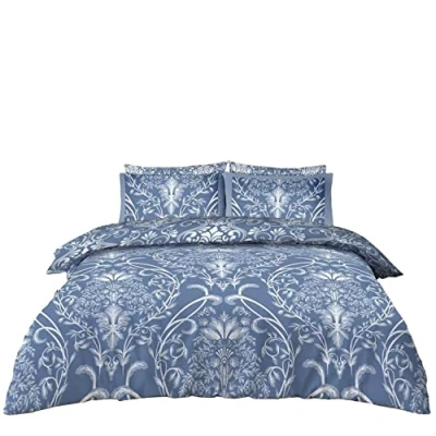Image of Super Dreamer 4 Piece Complete Duvet Set, Printed Bedding Set With Fitted Sheet, Reversible King Size Quilt and Pillow Cases, Multi