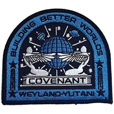 Image of Super6props Alien Covenant Weyland Yutani Building Better Worlds Embroidered Iron On Patch (100mm x 90mm)