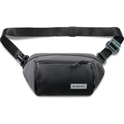 Image of HEIMPLANET Original Transit Line Sling Pocket XL Waterproof Waist Pack Made of Durable and Sustainable DYECOSHELL Adjustable Detachable Belt Buckle Supports 1% for The Planet (Castlerock)