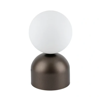 Image of TK Lighting Miki table lamp, brown, height 21 cm, metal/glass