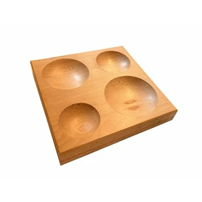 Image of Proops Wooden Dapping Doming Block with 4 Round Depressions. J2228