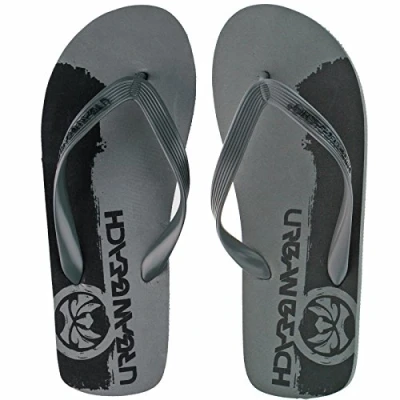 Image of Urban Beach Mens SUMI Grey Black FLIP Flops Toe Post Sandals UK 8 (EU 42)