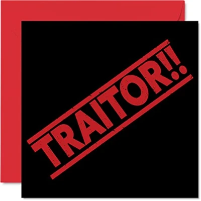 Image of Leaving Gifts for Colleagues Women Men Traitor Sorry Your Good Luck In New Job Card, 145mm x Greeting Cards, Funny Congratulations Card