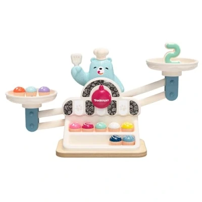 Image of Topbright 1210892022de0001 Yummy Bear Math Balance Educational Game, Learning Montessori, Addition and Subtraction, 3 Years
