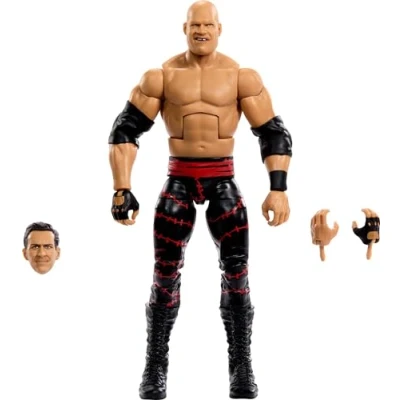 Image of Mattel WWE Elite Collection Action Figure, SummerSlam Kane Collectible with Accessory &amp; Referee Build A Figure Parts