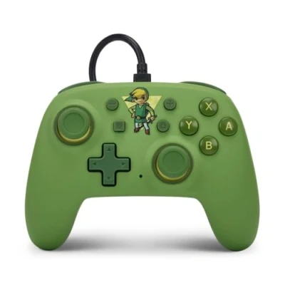 Image of PowerA Nano Wired Controller for Nintendo Switch OLED Model, and Lite Toon Link, Gamepad, Game Controller, Officially Licensed