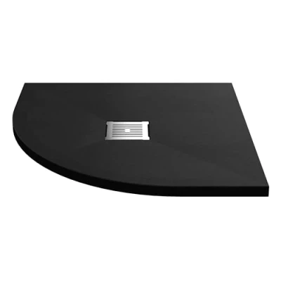 Image of 800mm Premium Slimline Quadrant Shower Tray Slate Black