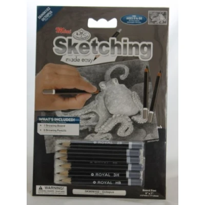 Image of Royal and Langnickel Mini Sketching Made Easy Kit 5 inch x 7 Octopus