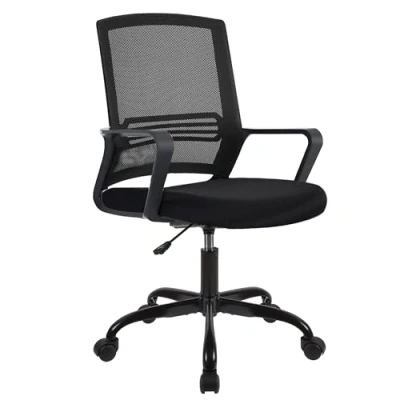 Image of T THREE. Adjustable Office Chair,Ergonomic Swivel Chair Desk Executive Work Computer Chair，Lumbar Support Height 360Swivel Mesh Back Seat，for Home Office(BLACK)