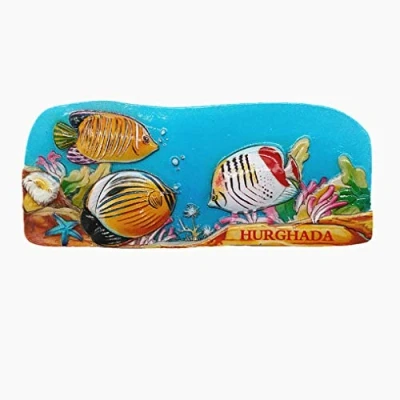 Image of 3D Hurghada Egypt Fridge Magnet Travel Souvenir Gift Collection Home kitchen Decoration Refrigerator Magnetic Sticker
