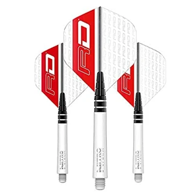 Image of RED DRAGON Hardcore XT White Flight &amp; Nitrotech Stem Combo (4 sets per pack)