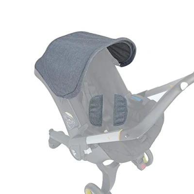 Image of Brogtorl Baby Stroller Canopy Fabric Sun Shade Compatible with Doona Car Seat and Pushchair (Grey)