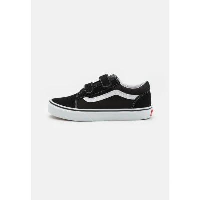 Image of Vans OLD Skool Unisex Trainers Black/true white for kids, Size: 2.5/3, Leather and textile