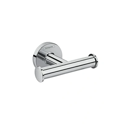 Image of hansgrohe Logis Universal towel hook double, holder, bathroom accessory, chrome, 41725000