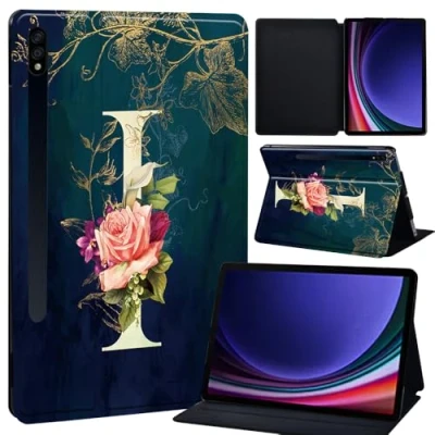 Image of Slim Case for Samsung Galaxy Tab S9 11 Inch 2023 Model (SM X710/X716/X718),Tab FE 10.9&quot;(2023) X510 X516 Lightweight Stand Smart Hard Shell All New Tablet (initial letter I)