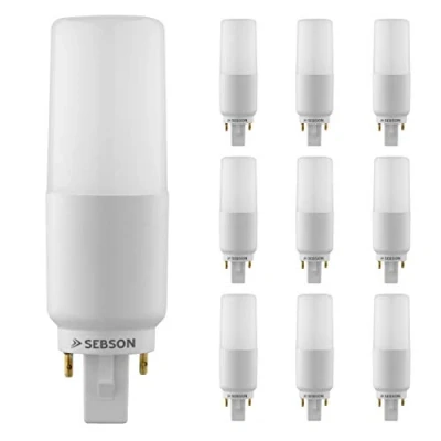 Image of SEBSON G24 7W LED, G24d Universal (G24d 1, 2, 3) 10 Pack Neutral White 4000K, 50W Replacement for Light Bulb, 660lm, 230V, 220º Beam Angle not dimmable