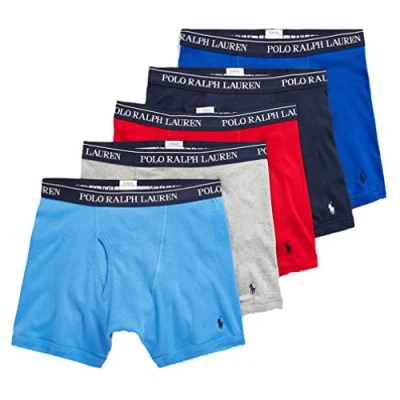 Image of Polo Ralph Lauren Classic Fit Boxer Briefs 5 Pack (Assorted), Assorted, XXL