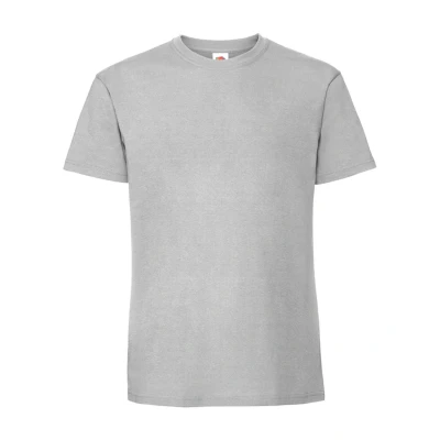 Image of Fruit of the Loom Mens Iconic Premium Ringspun Cotton T Shirt (Zinc) Grey Size 2XL
