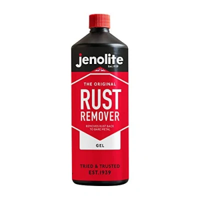 Image of JENOLITE Rust Remover Concentrated Gel NON DRIP Fast Acting Strips Back to Bare Metal 1kg