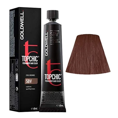 Image of Goldwell Topchic TB Permanent Hair Colour, 5Bv Sparkling Brown, 60 ml