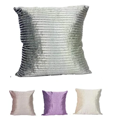 Image of HomeHarmony® Velvet Lurex Square Pillow Case Cushion Cover 45cm x (Silver)
